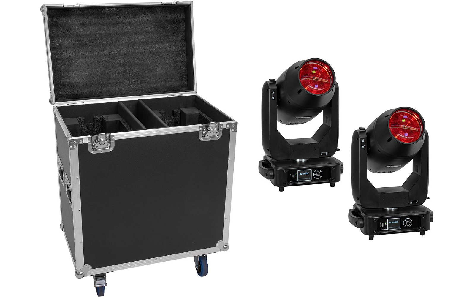 Eurolite Set 2x LED TMH-S400 CMY + Case mit Rollen Eurolite Set 2x LED TMH-S400 CMY + Case mit Rollen von Eurolite