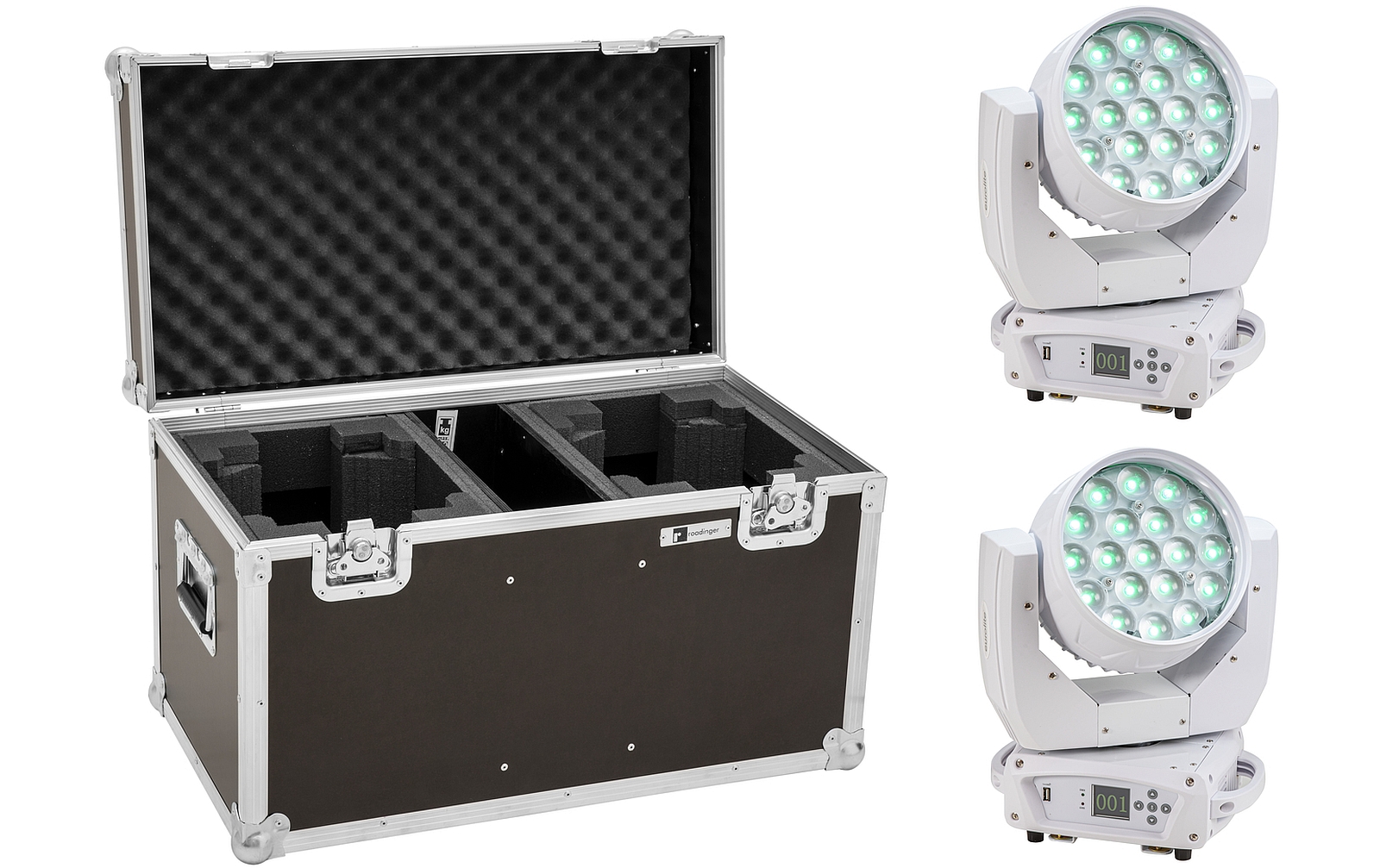 Eurolite Set 2x LED TMH-X4 Moving-Head Wash Zoom ws + Case Eurolite Set 2x LED TMH-X4 Moving-Head Wash Zoom ws + Case von Eurolite