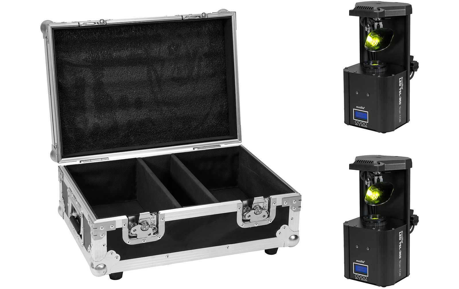 Eurolite Set 2x LED TSL-350 Scan COB + Case von Eurolite