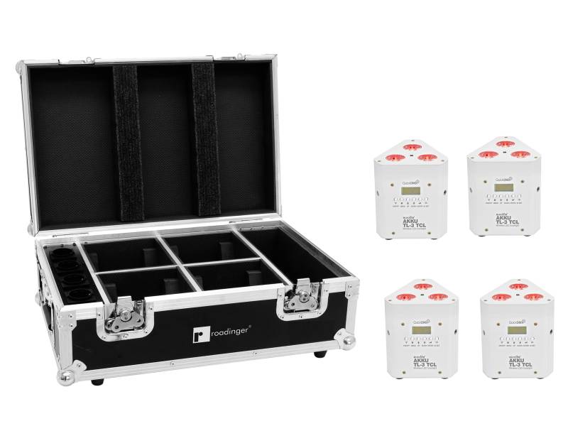 Eurolite Set 4x AKKU TL-3 TCL weiß + Case mit Ladefunktion von Eurolite