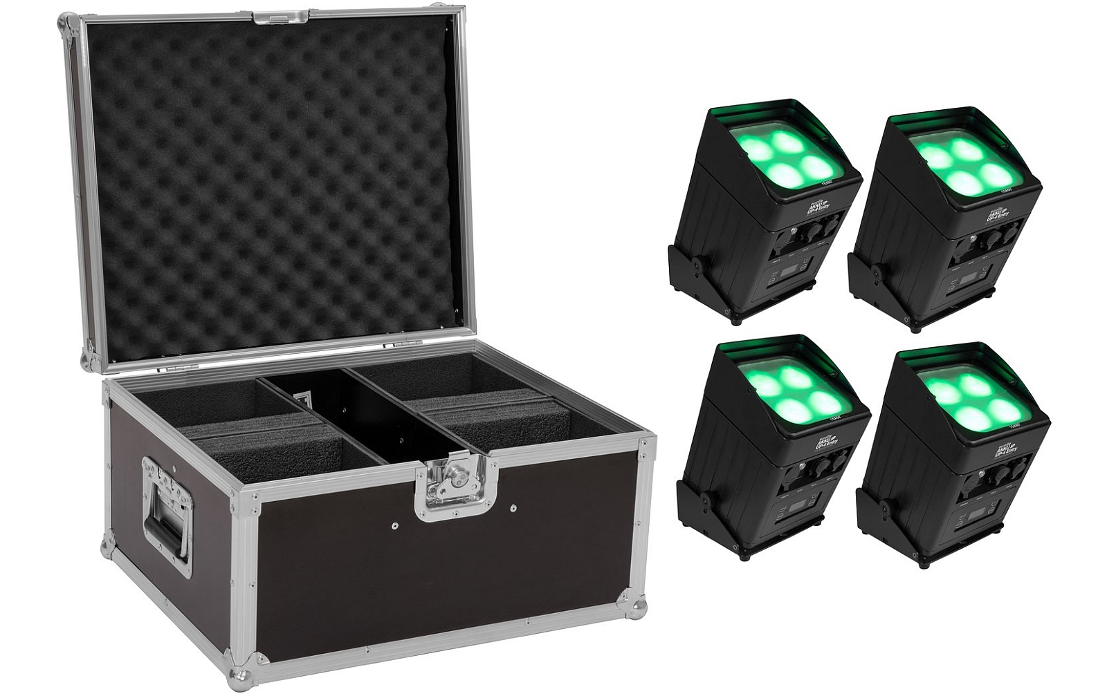 Eurolite Set 4x AKKU UP-4 Entry QCL Spot QuickDMX + Case Eurolite Set 4x AKKU UP-4 Entry QCL Spot QuickDMX + Case von Eurolite