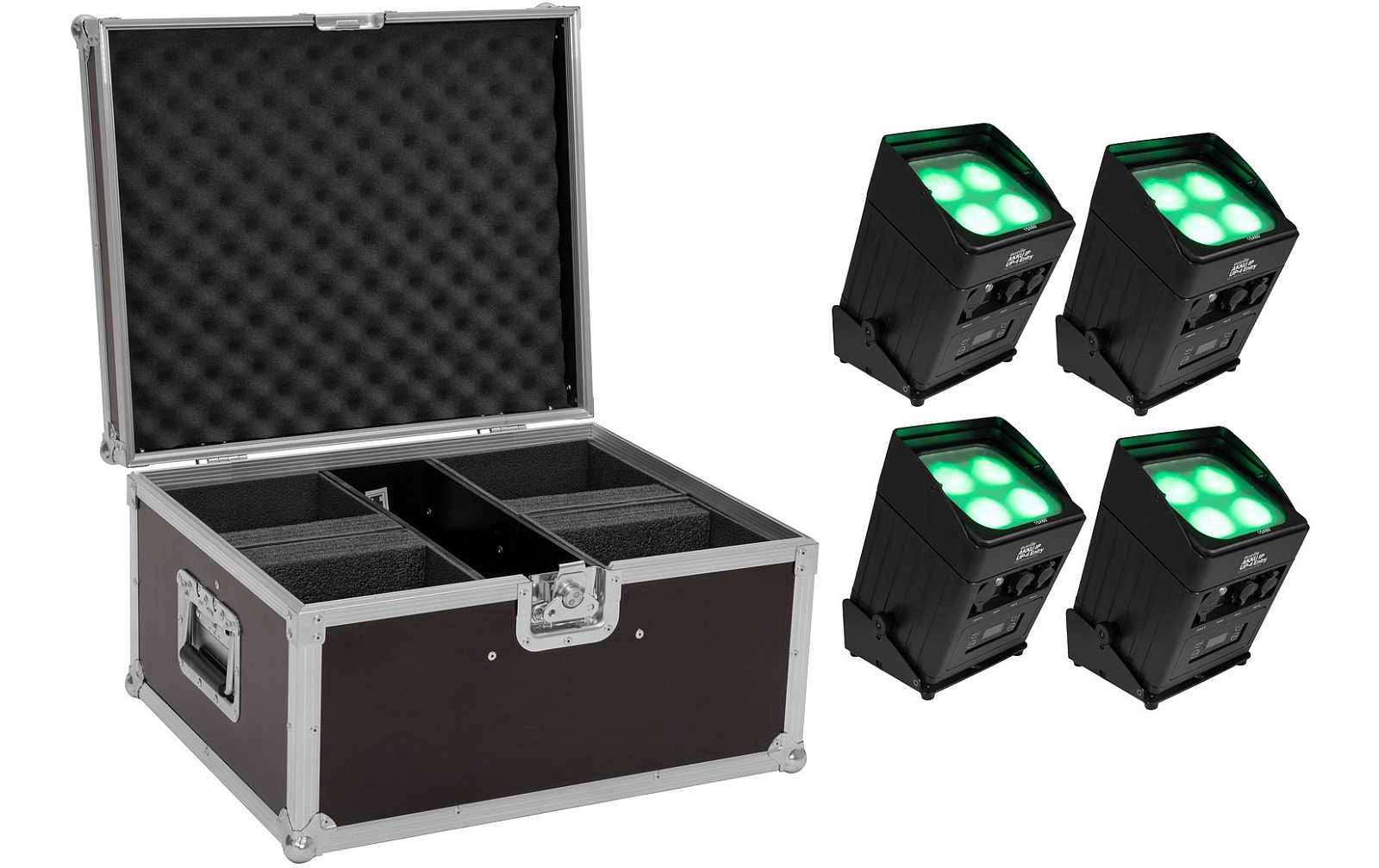 Eurolite Set 4x AKKU UP-4 Entry QCL Spot QuickDMX + Case von Eurolite