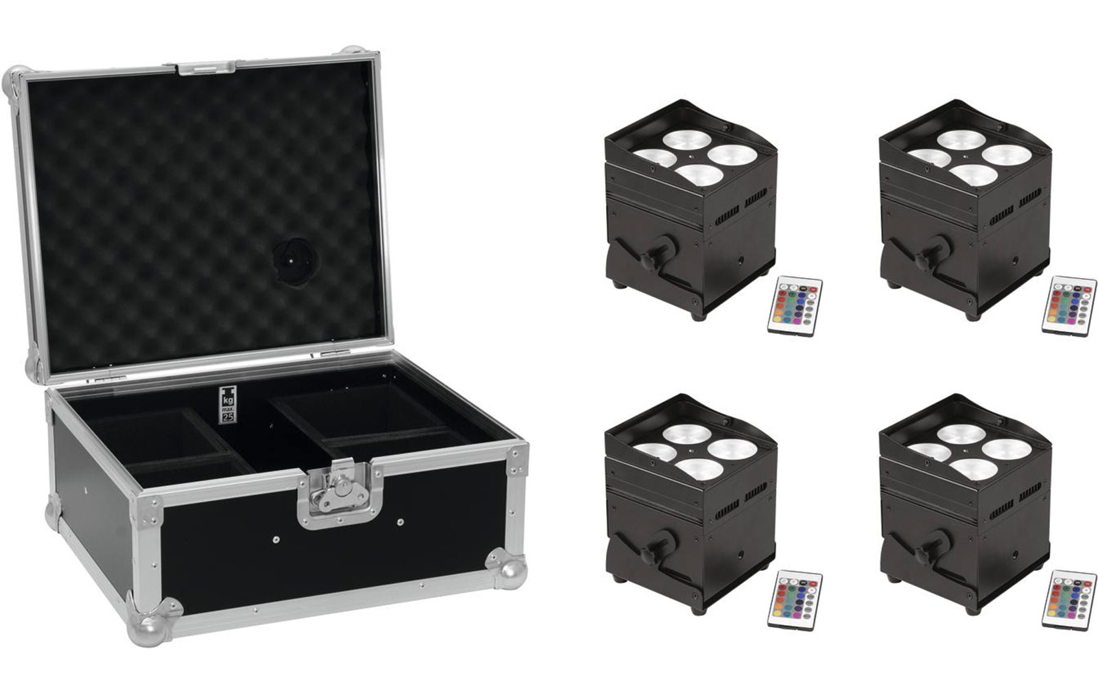 Eurolite Set 4x AKKU UP-4 QCL Spot QuickDMX + Case Eurolite Set 4x AKKU UP-4 QCL Spot QuickDMX + Case von Eurolite