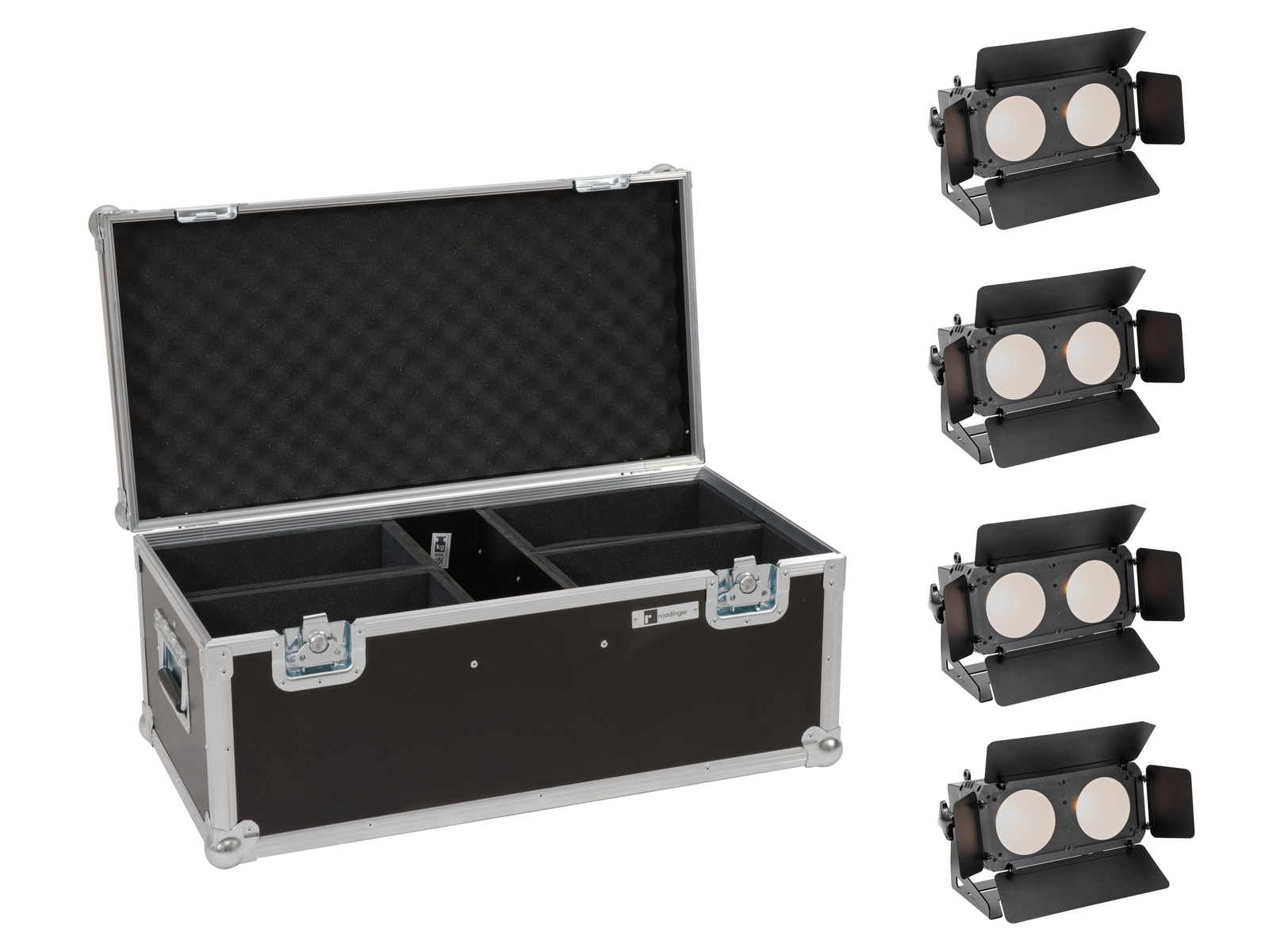 Eurolite Set 4x LED CBB-2 WW/CW Fairlight + Case von Eurolite