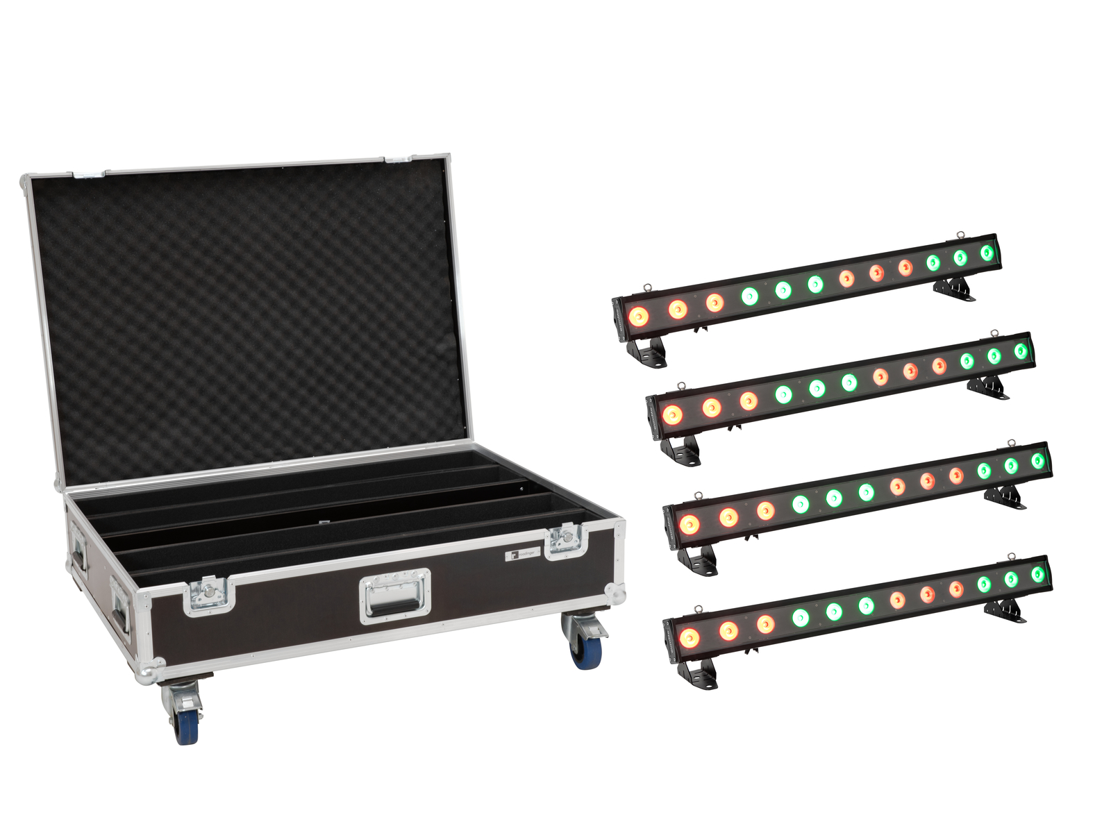 Eurolite Set 4x LED IP T-PIX 12 HCL Leiste + Case mit Rollen Eurolite Set 4x LED IP T-PIX 12 HCL Leiste + Case mit Rollen von Eurolite