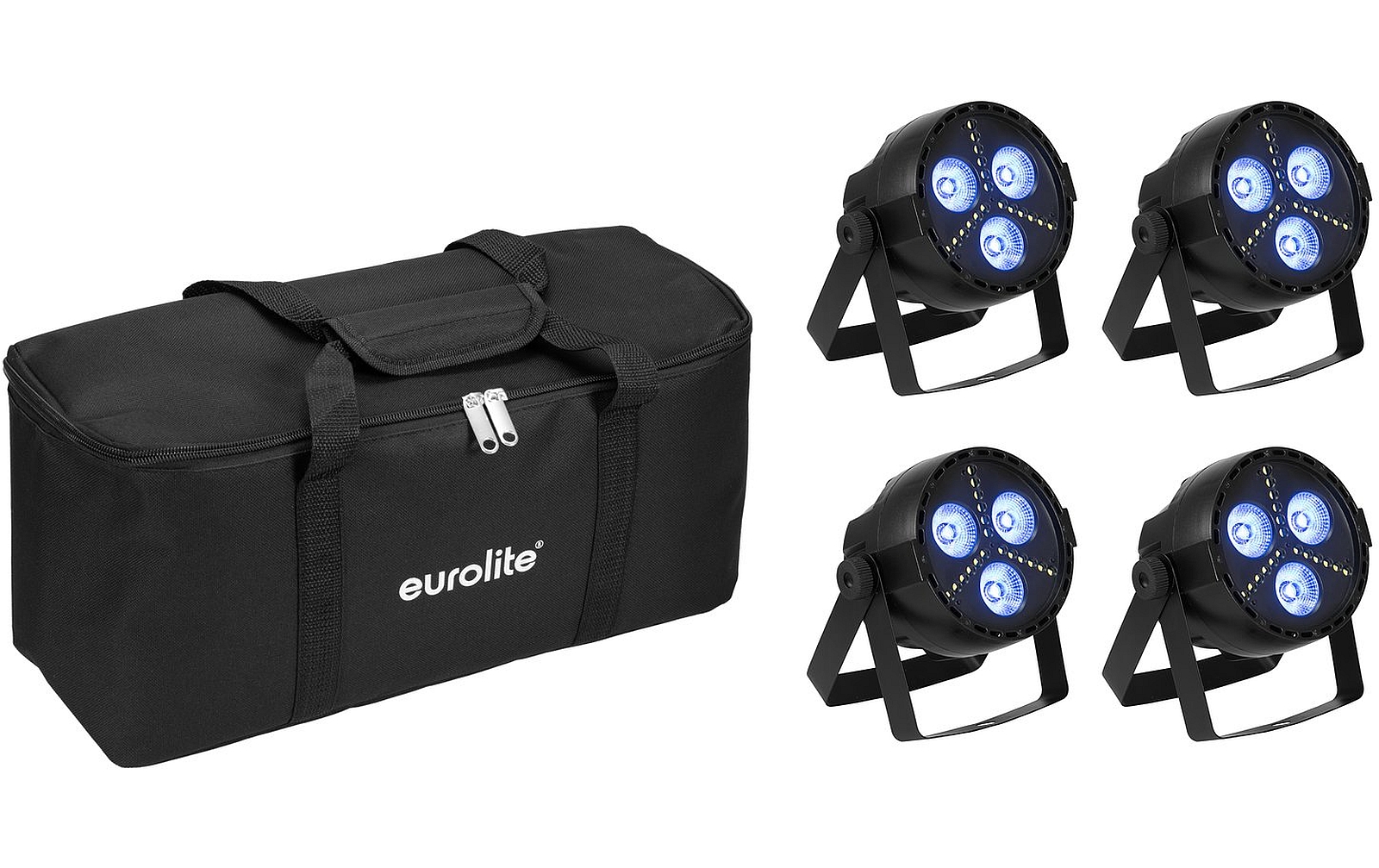 Eurolite Set 4x LED PARty Hybrid Spot + Soft-Bag von Eurolite