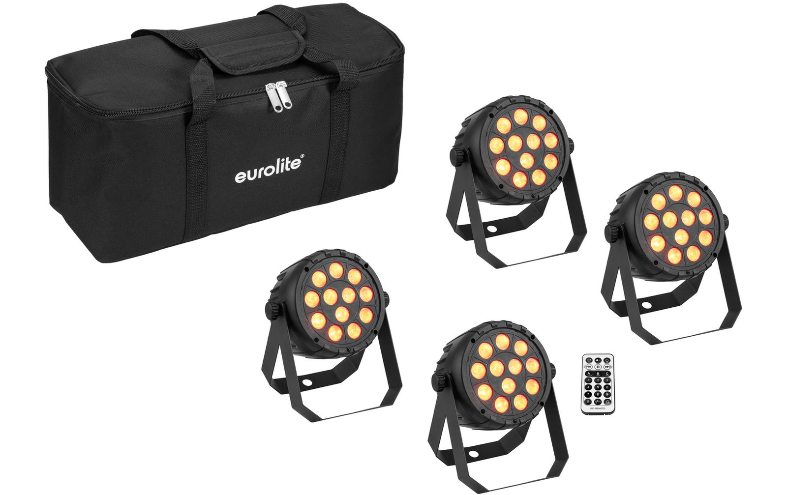 Eurolite Set 4x LED PARty Spot Silent RGB/WW mit Softbag von Eurolite