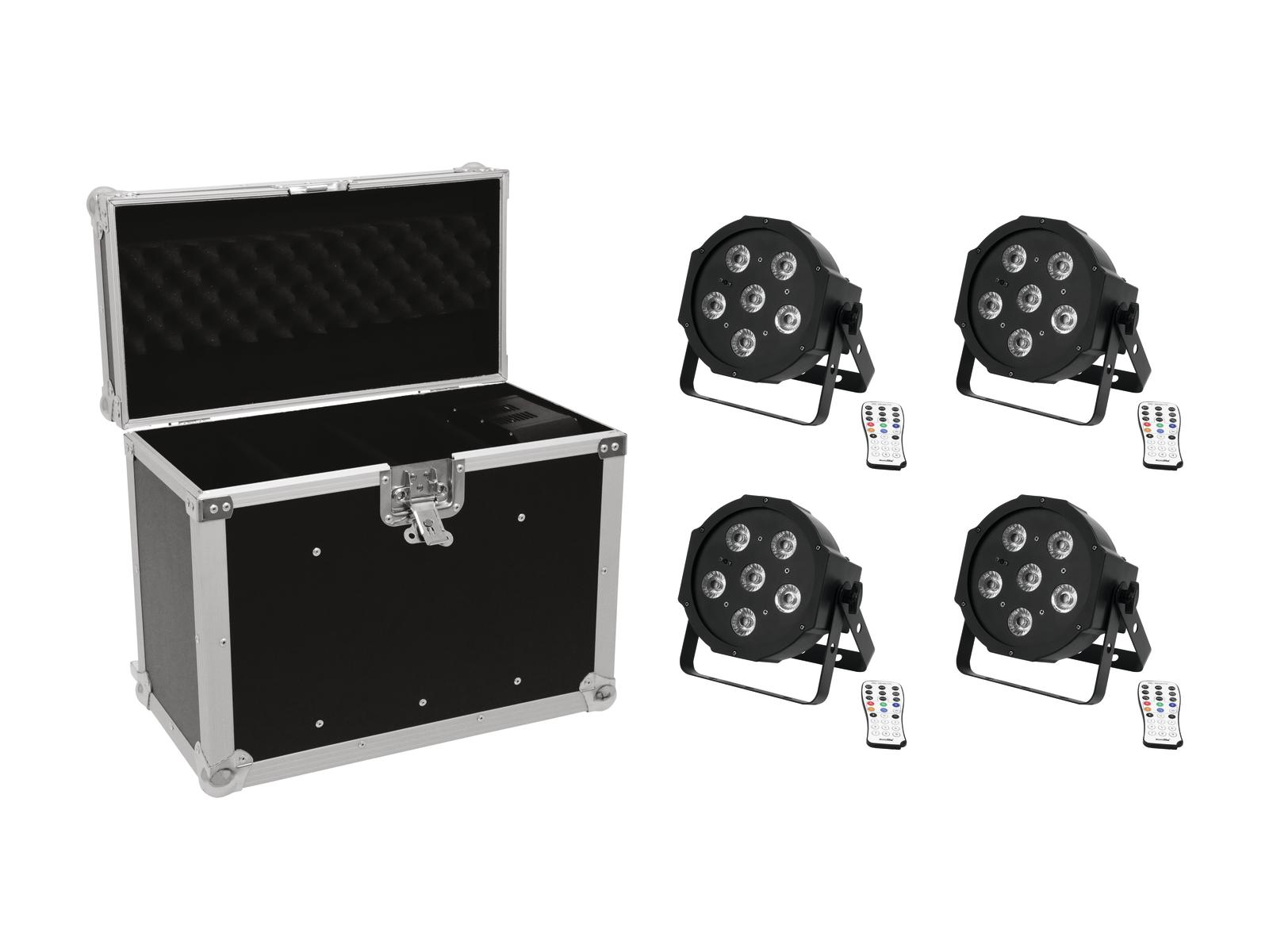 Eurolite Set 4x LED SLS-603 + Case EC-SL4M Größe M Eurolite Set 4x LED SLS-603 + Case EC-SL4M Größe M von Eurolite