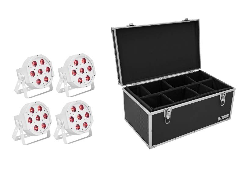 Eurolite Set 4x LED SLS-7 HCL Floor weiß + Case von Eurolite