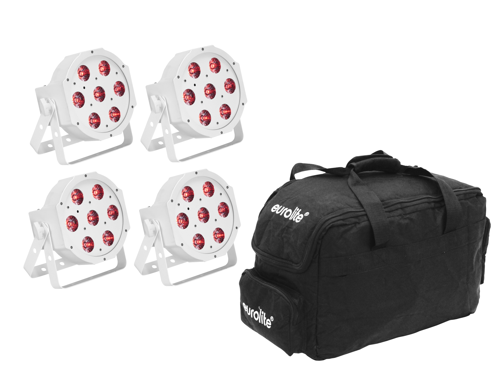 Eurolite Set 4x LED SLS-7 HCL Spot weiß + Soft Bag von Eurolite