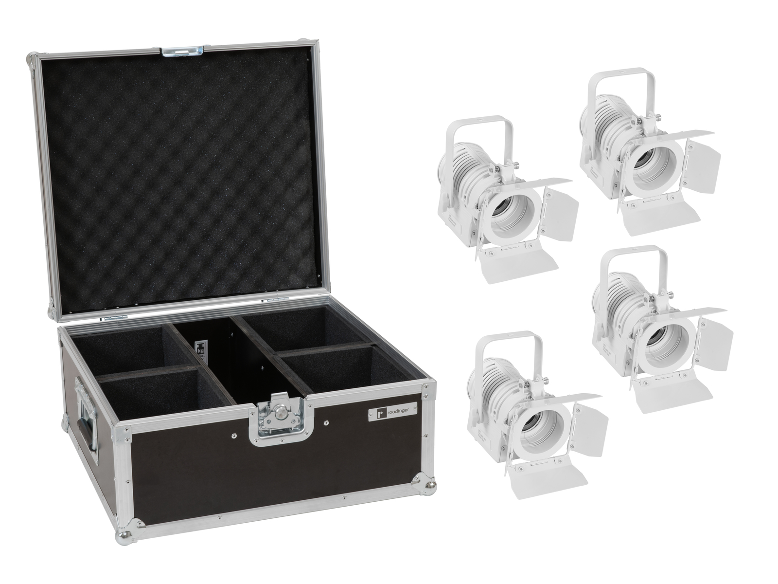 Eurolite Set 4x LED THA-20PC TRC Theater-Spot ws + Case von Eurolite