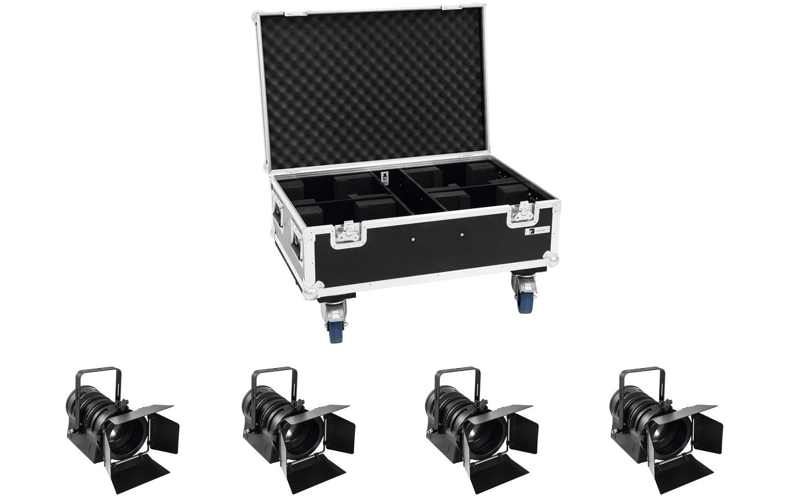 Eurolite Set 4x LED THA-40PC sw + Case von Eurolite