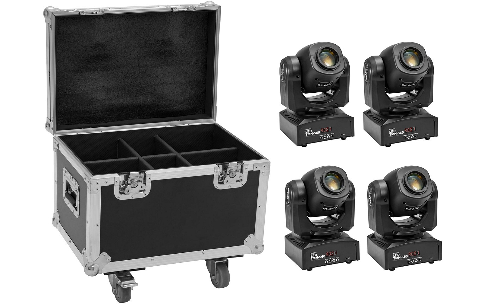 Eurolite Set 4x LED TMH-S60 Moving-Head-Spot + Case von Eurolite