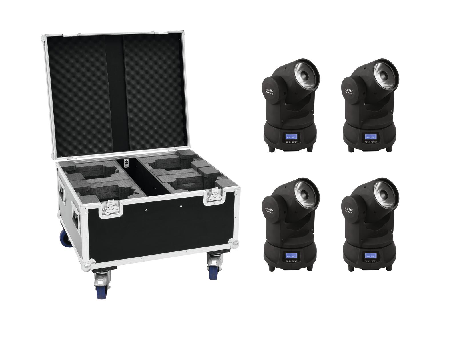 Eurolite Set 4x LED TMH-X1 Moving-Head Beam + Case von Eurolite