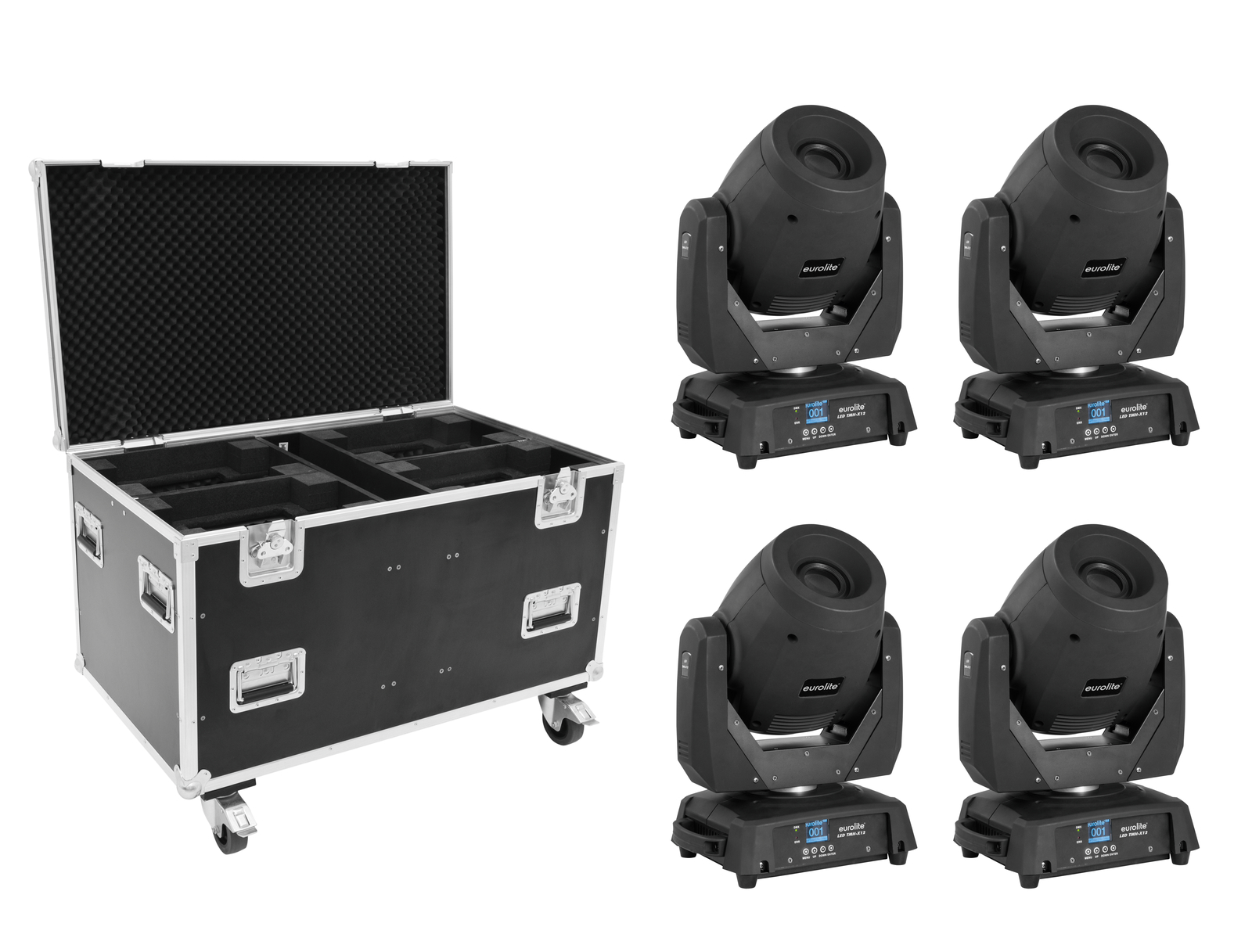 Eurolite Set 4x LED TMH-X12 + EU Case von Eurolite