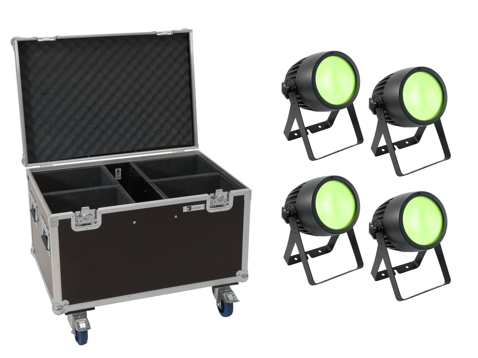 Eurolite Set 4x LED Theatre COB 200 RGB+WW + Case mit Rollen Eurolite Set 4x LED Theatre COB 200 RGB+WW + Case mit Rollen von Eurolite