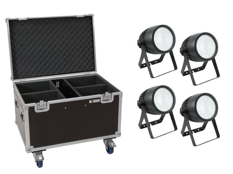 Eurolite Set 4x LED Theatre COB 200 WW/CW + Case mit Rollen von Eurolite