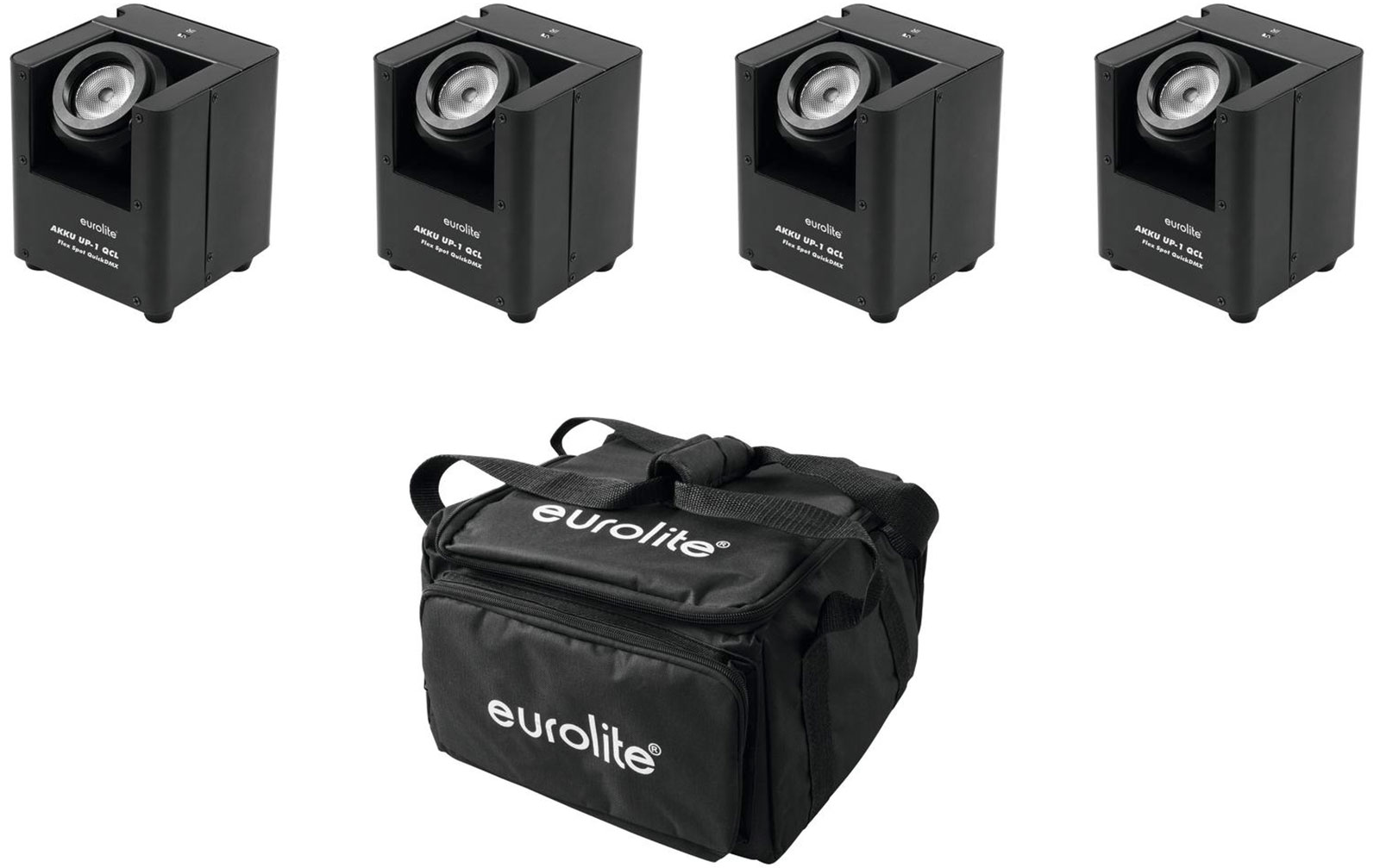Eurolite Set 4x Set 4x AKKU UP-1 + SB-4 Soft-Bag von Eurolite