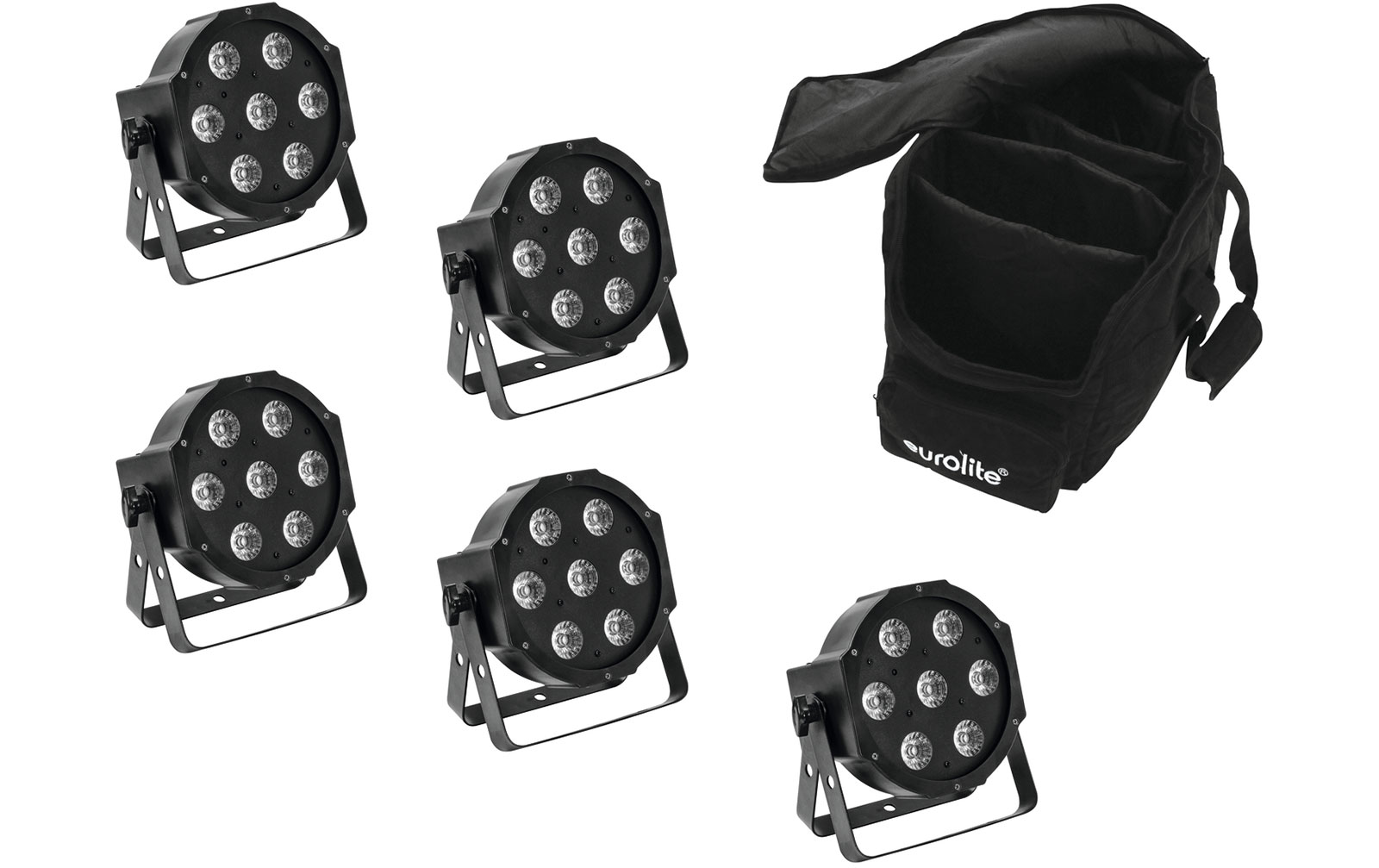 Eurolite Set 5x LED SLS-7 HCL Spot + Soft Bag von Eurolite