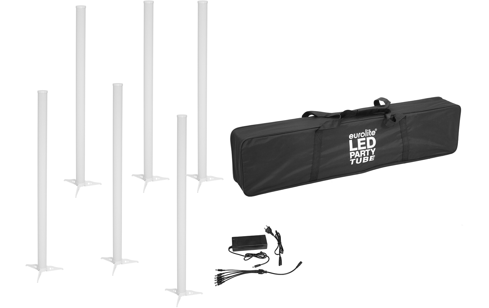 Eurolite Set 6x AKKU LED Party Tube IR + Ladenetzteil + Soft-Bag Eurolite Set 6x AKKU LED Party Tube IR + Ladenetzteil + Soft-Bag von Eurolite