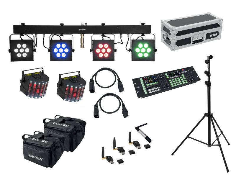 Eurolite Set LED KLS-3002 + Laser Derby Mobile Bundle von Eurolite