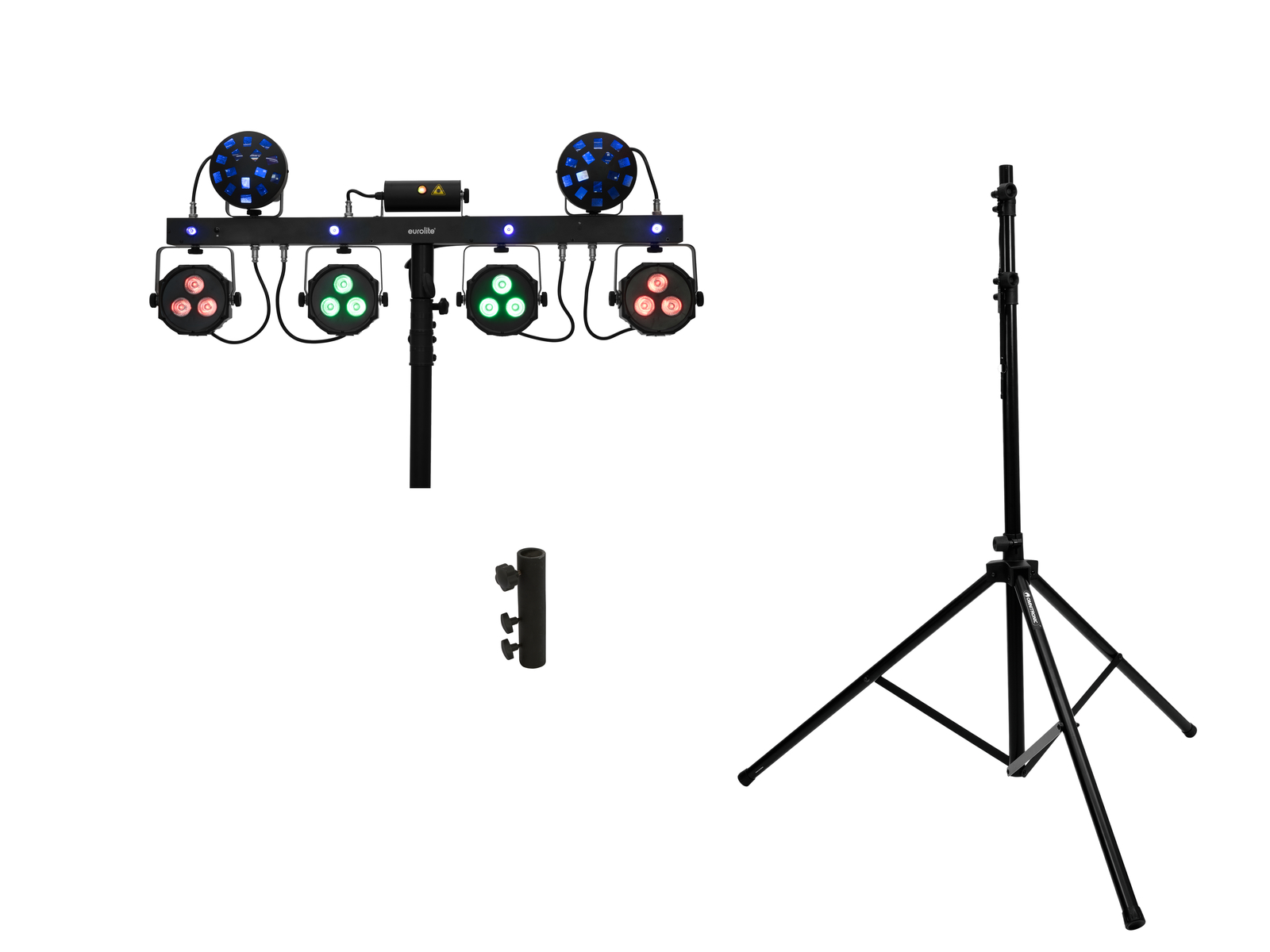 Eurolite Set LED KLS Laser Bar Next FX-Lichtset + M-4 Boxenhochständer von Eurolite