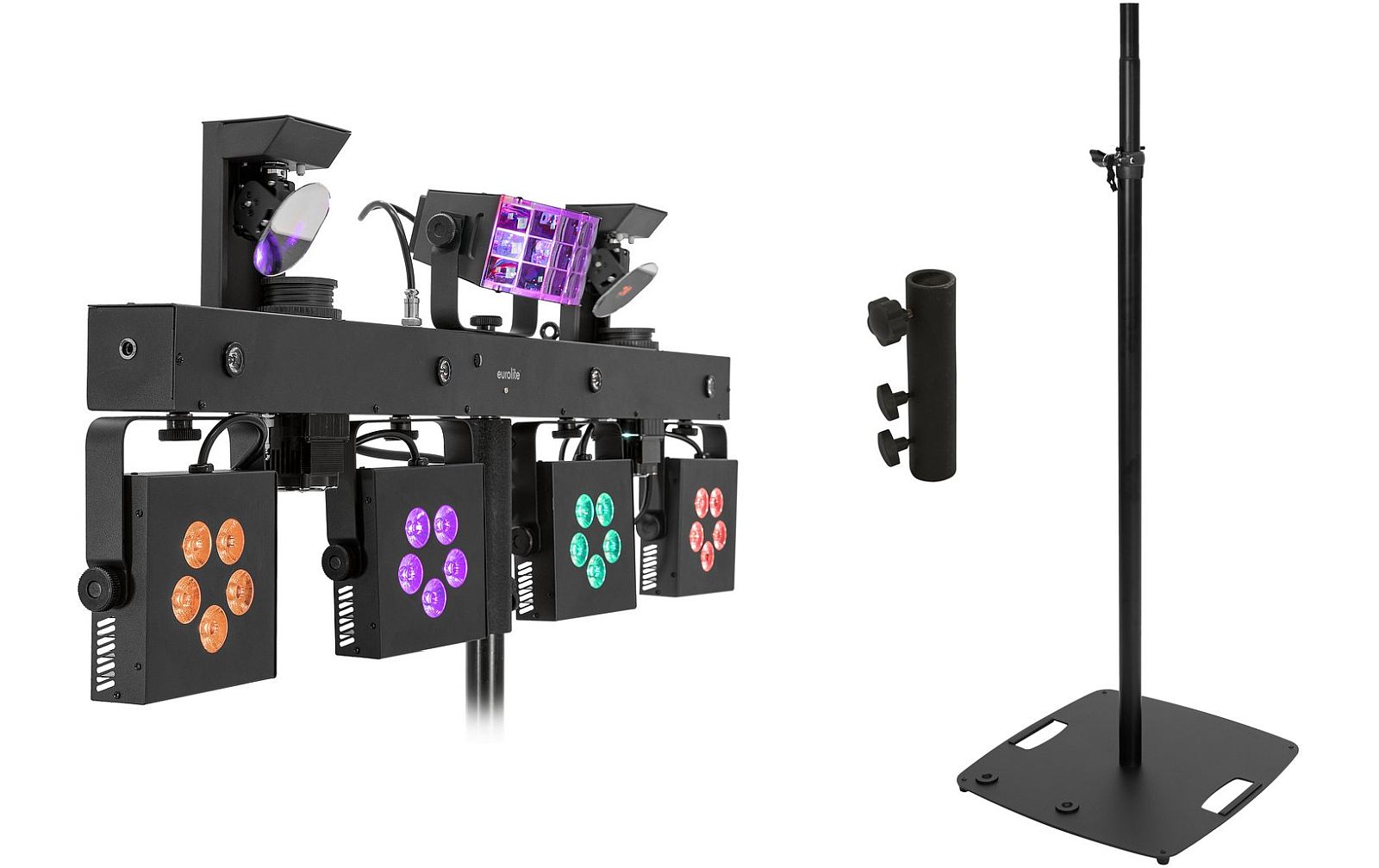 Eurolite Set LED KLS Scan Pro Next FX Kompakt-Lichtset + BPS-3 Boxenhochständer schwarz Eurolite Set LED KLS Scan Pro Next FX Kompakt-Lichtset + BPS-3 Boxenhochständer schwarz von Eurolite