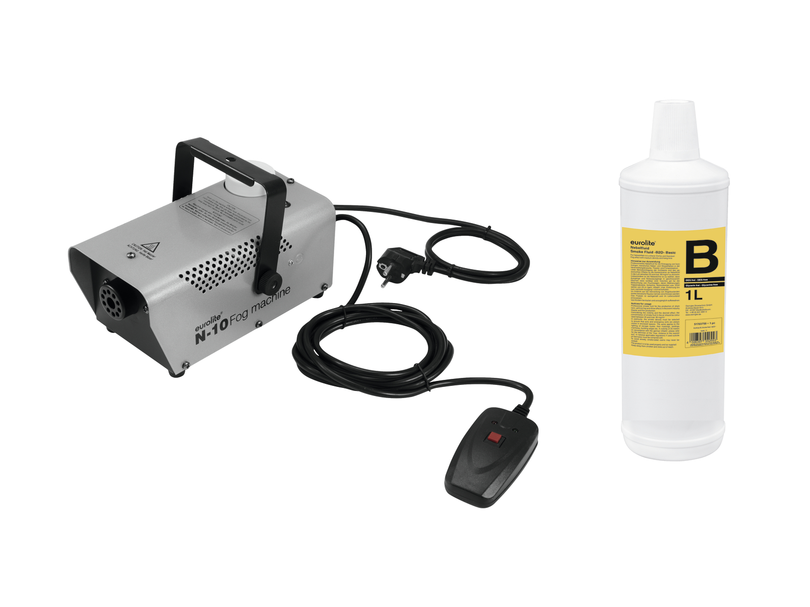 Eurolite Set N-10 silber + B2D Basic Nebelfluid 1l Eurolite Set N-10 silber + B2D Basic Nebelfluid 1l von Eurolite