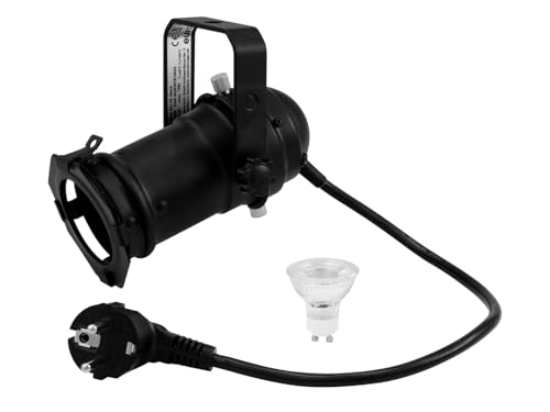 Eurolite Set PAR-16 Mini-Scheinwerfer-Spot GU-10 schwarz + Leuchtmittel GU-10 230V LED SMD 7W 3000K warmweiß Eurolite Set PAR-16 Mini-Scheinwerfer-Spot GU-10 schwarz + Leuchtmittel GU-10 230V LED SMD 7W 3000K warmweiß von Eurolite