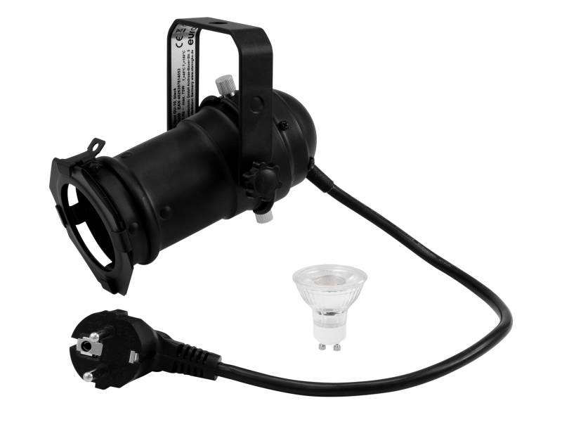 Eurolite Set PAR-16 Spot GU-10 schwarz + GU-10 230V LED SMD 7W 3 von Eurolite