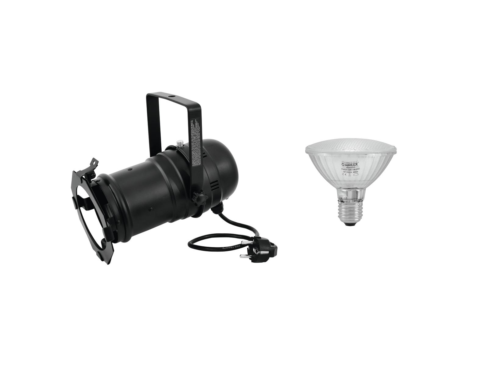 Eurolite Set PAR-30 Spot sw + PAR-30 230V SMD 11W E-27 LED 6500K Eurolite Set PAR-30 Spot sw + PAR-30 230V SMD 11W E-27 LED 6500K von Eurolite