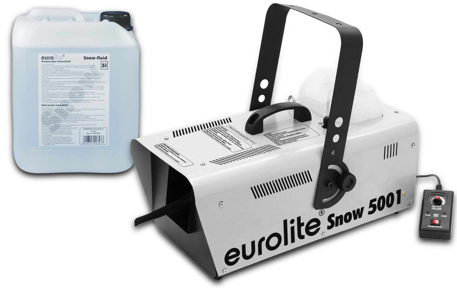 Eurolite Set Snow 5001 Schneemaschine + Schneefluid 5l Eurolite Set Snow 5001 Schneemaschine + Schneefluid 5l von Eurolite