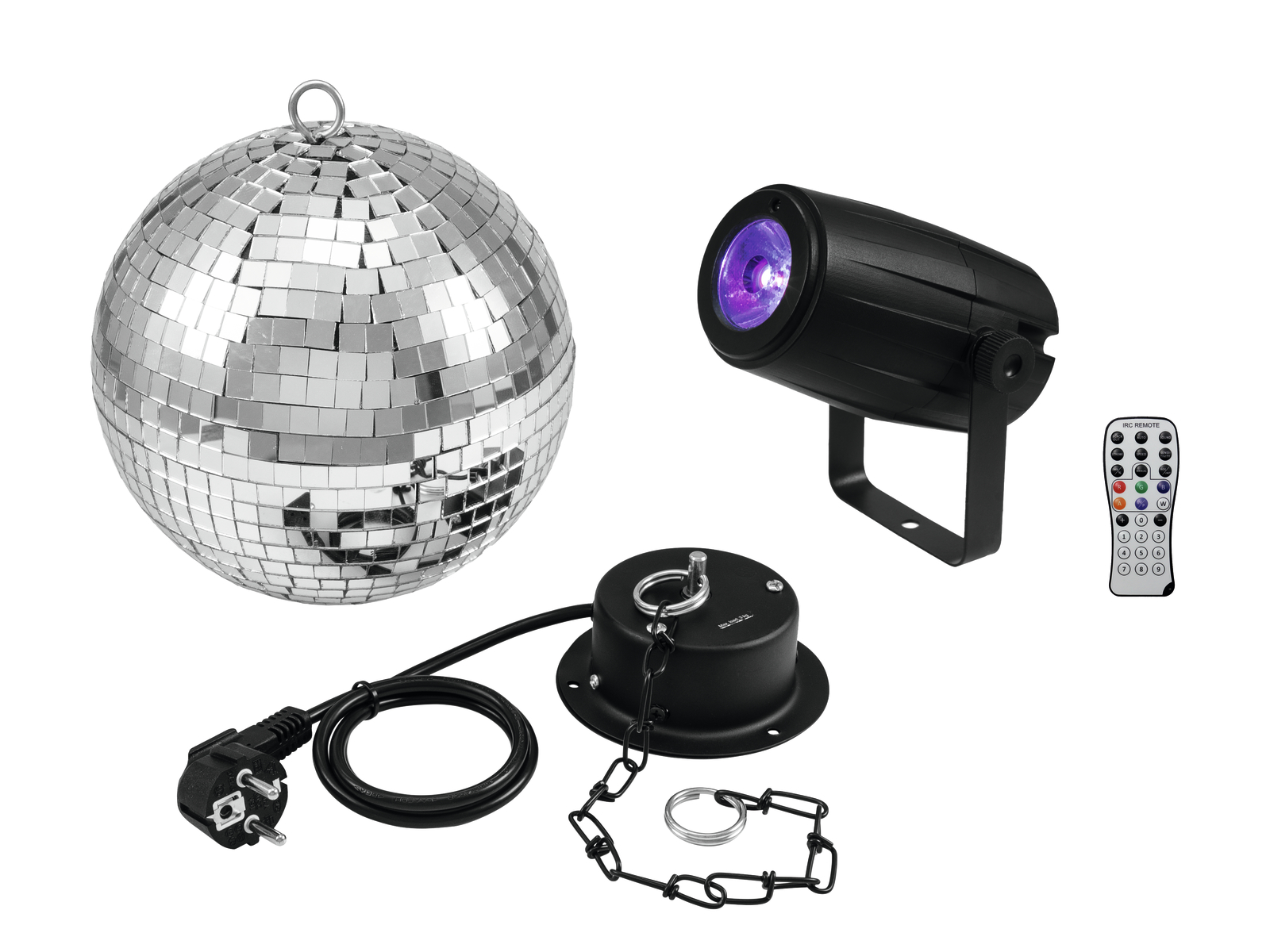 Eurolite Set Spiegelkugel 20cm mit Motor + LED PST-5 QCL Spot sw Eurolite Set Spiegelkugel 20cm mit Motor + LED PST-5 QCL Spot sw von Eurolite