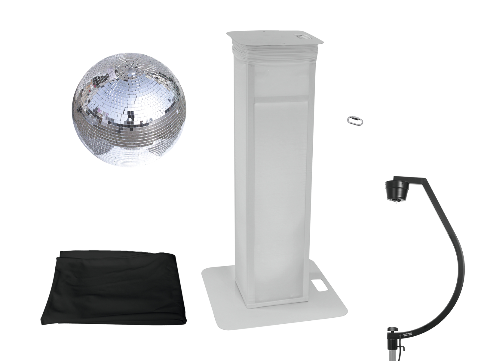 Eurolite Set Spiegelkugel 50cm mit Stage Stand variabel + Cover schwarz Eurolite Set Spiegelkugel 50cm mit Stage Stand variabel + Cover schwarz von Eurolite