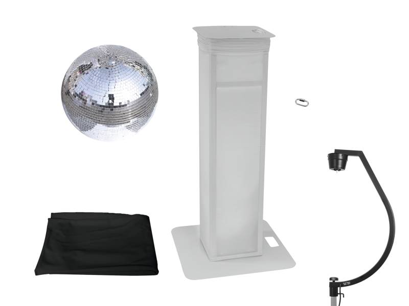 Eurolite Set Spiegelkugel 50cm mit Stage Stand variabel + Cover schwarz von Eurolite