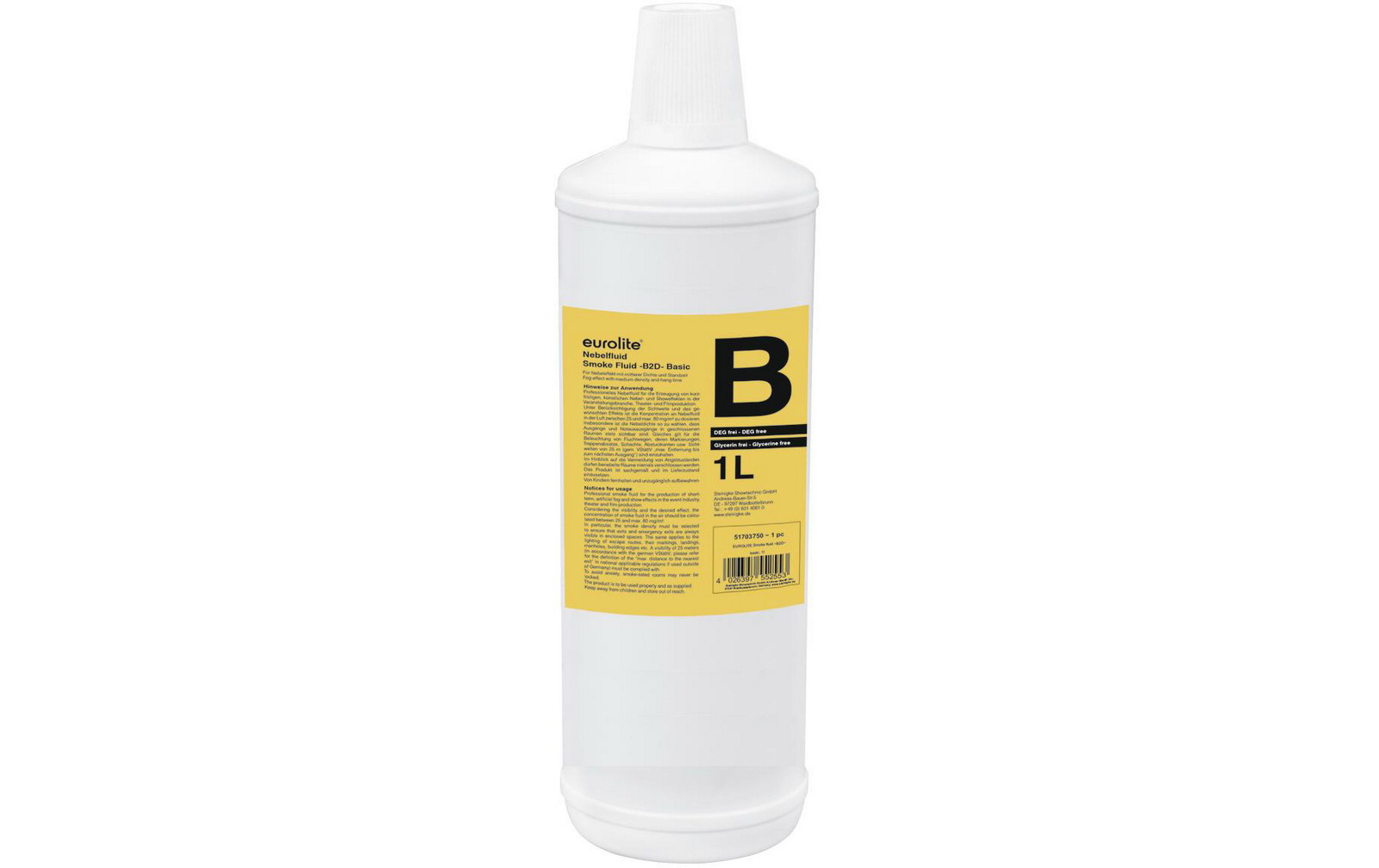 Eurolite Smoke Fluid -B2D- Basic Nebelfluid 1l von Eurolite