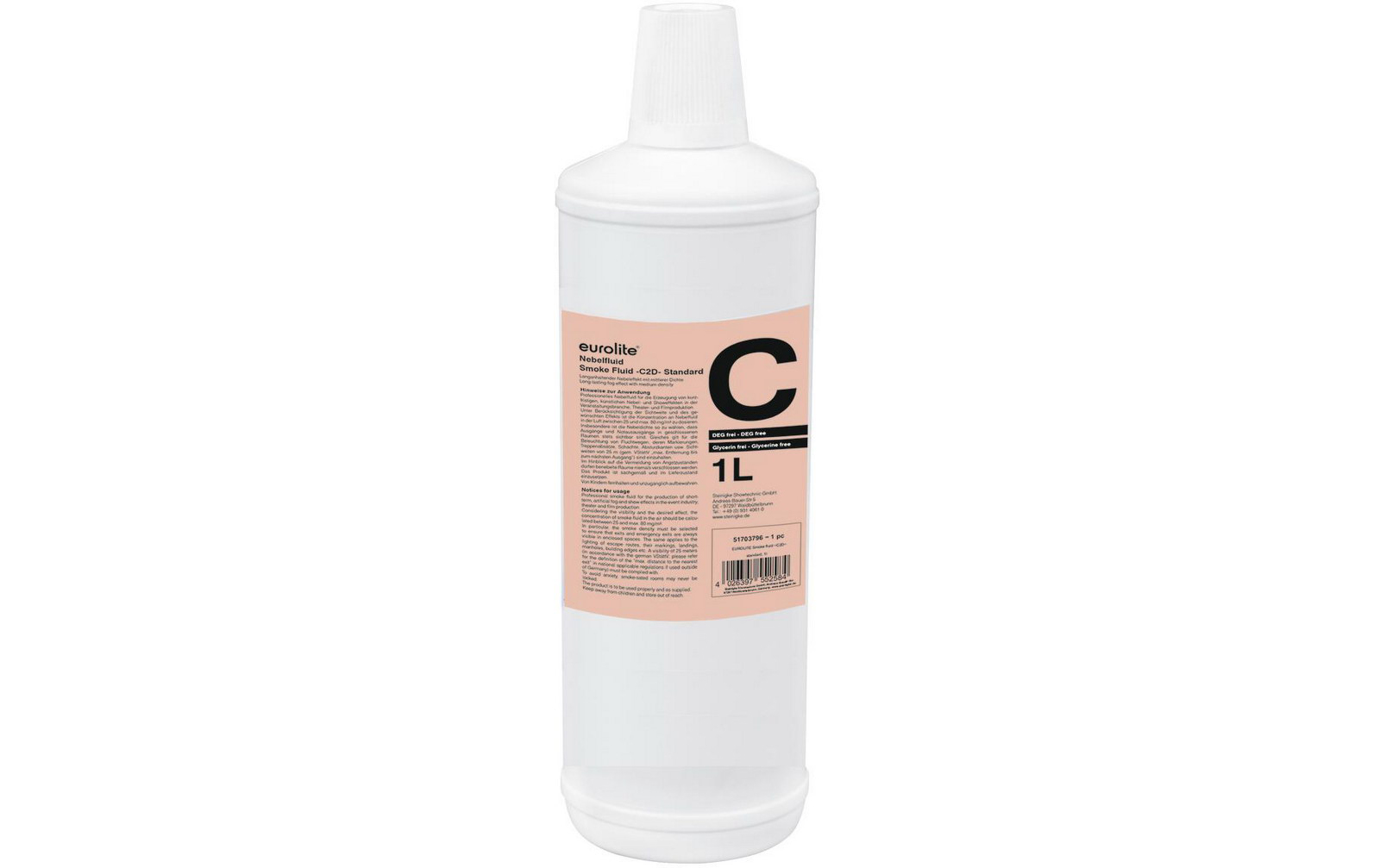 Eurolite Smoke Fluid -C2D- Standard Nebelfluid 1l Eurolite Smoke Fluid -C2D- Standard Nebelfluid 1l von Eurolite