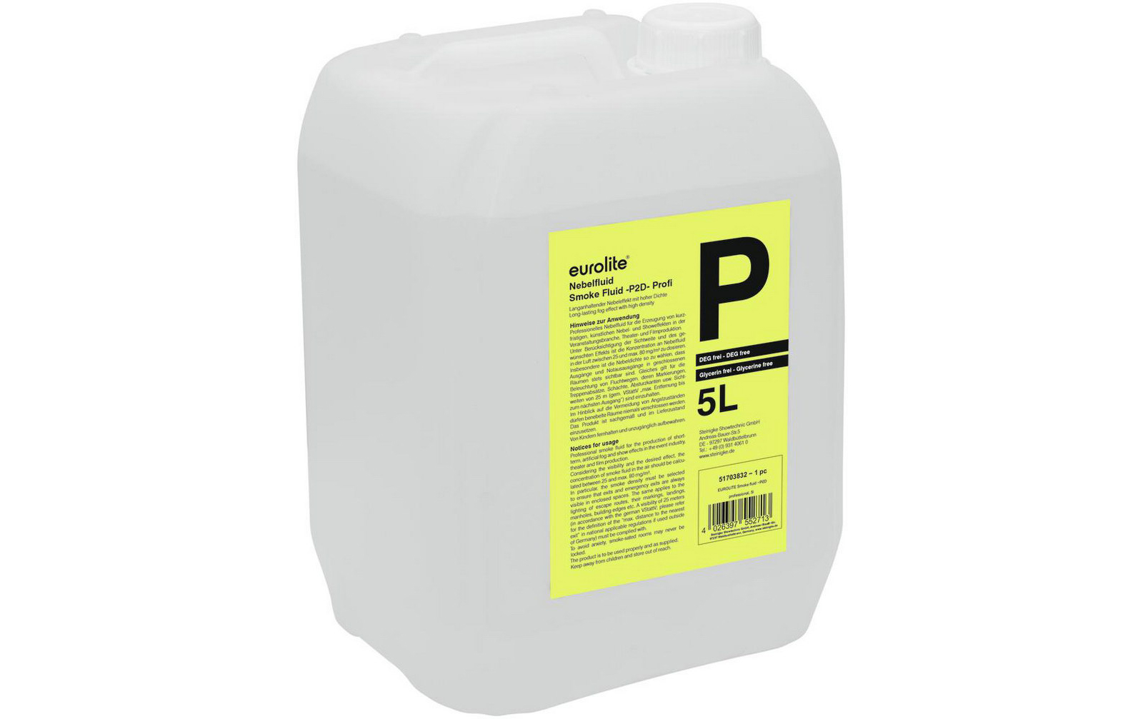 Eurolite Smoke Fluid -P2D- Profi Nebelfluid 5l von Eurolite