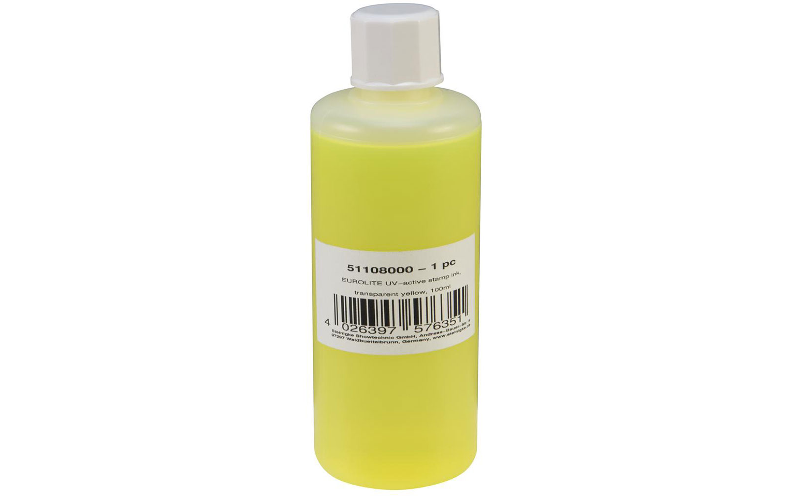 Eurolite UV-aktive Stempelfarbe, transparent gelb, 100ml Eurolite UV-aktive Stempelfarbe, transparent gelb, 100ml von Eurolite