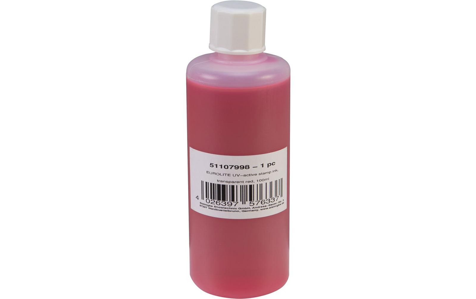 Eurolite UV-aktive Stempelfarbe, transparent rot, 100ml von Eurolite