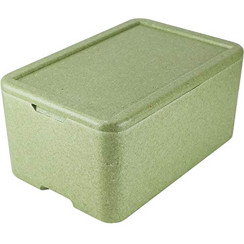10x W8 Thermobox grün für 8 Menüschalen | Styropor | wiederverwendbar wiederverwendbare MENÜBOX-Transportbehälter für Catering und Lieferdienste von Europack24