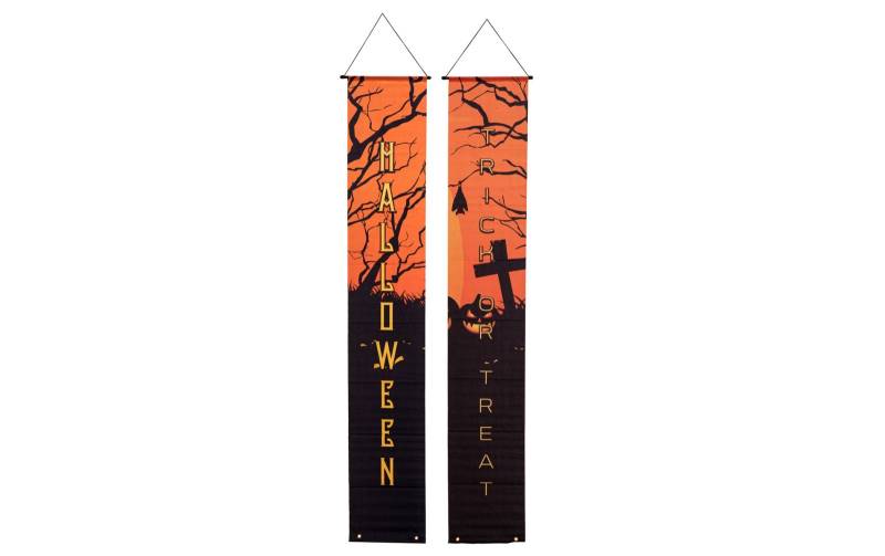 Europalms Halloween Banner, Geisterhaus, 2er-Set, 30x180cm von Europalms