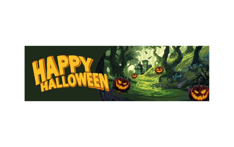 Europalms Halloween Banner, Geisterwald, 300x90cm von Europalms