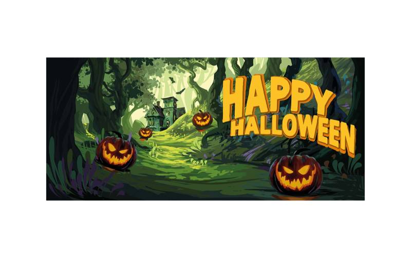 Europalms Halloween Banner, Geisterwald, 400x180cm von Europalms