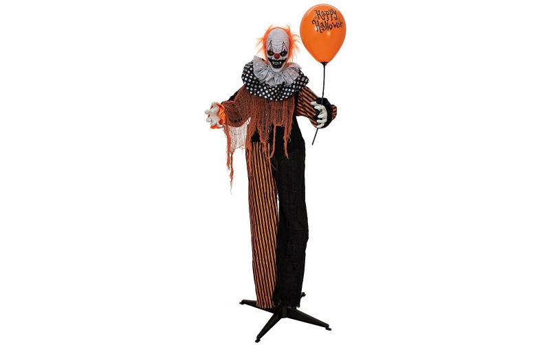 Europalms Halloween Figur Clown mit Luftballon, animiert, 166cm von Europalms