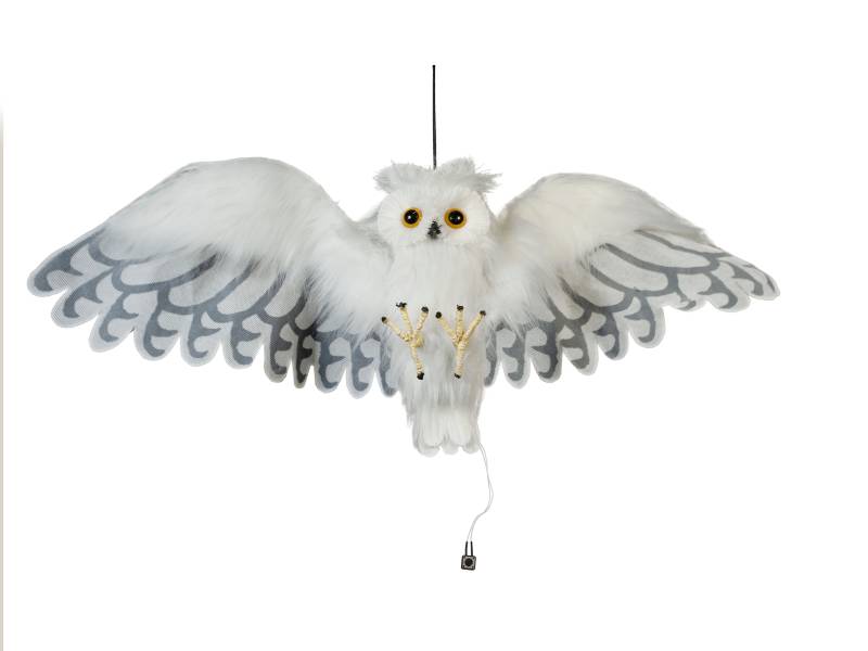 Europalms Halloween Schnee-Eule, animiert, 80cm von Europalms