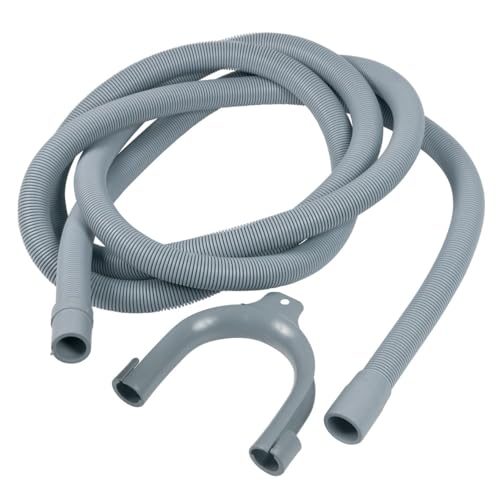 Ablaufschlauch Abpumpschlauch Waschmaschine Spülmaschinen 3,0m Alternativ Endstücke gerade/gerade 19/22mm Durchmesser sehr flexibel mit Haltebogen von Europart