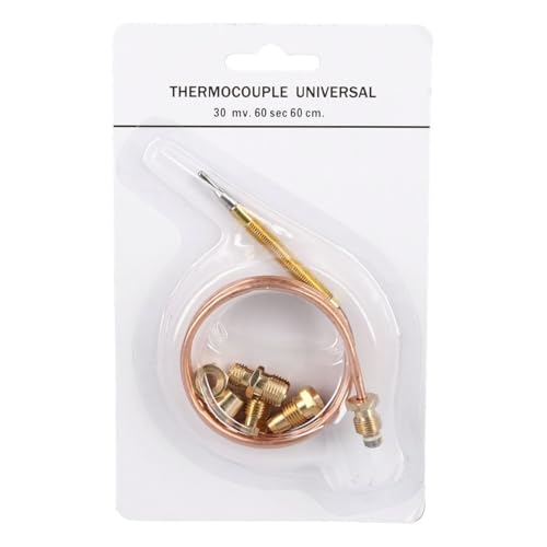 Europart 10029742 UNIVERSAL Thermoelement Thermoelektrische Zündsicherung 600 mm mit Adaptern u.a. für Gasherd Gas Backofen Gasgrill Heizgerät Gaskessel Therme Terassenheizstahler Europart 10029742 UNIVERSAL Thermoelement Thermoelektrische Zündsicherung 600 mm mit Adaptern u.a. für Gasherd Gas Backofen Gasgrill Heizgerät Gaskessel Therme Terassenheizstahler von Europart