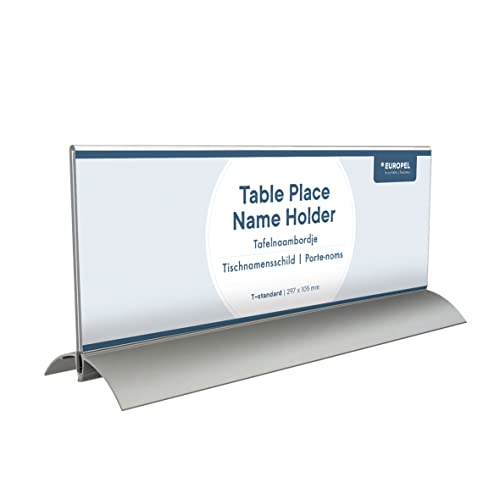 EUROPEL 350088-Tisch-Namensschild, Aluminium Acryl, 105 x 297mm von Europel