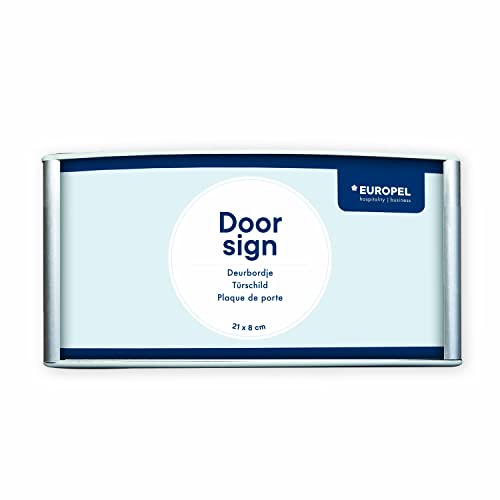Europel Türschild einfach und elegant, leicht gewölbt 21X8cm. Schrauben oder kleben, Quer- oder Hochformat, PVC-Entspiegelte Abdeckscheibe, Farbe silber, inkl. Montagematerial, 355505, 21x8 cm Europel Türschild einfach und elegant, leicht gewölbt 21X8cm. Schrauben oder kleben, Quer- oder Hochformat, PVC-Entspiegelte Abdeckscheibe, Farbe silber, inkl. Montagematerial, 355505, 21x8 cm von Europel